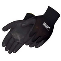 Ultra Thin Black Polyurethane Palm Coated Black Knit Gloves